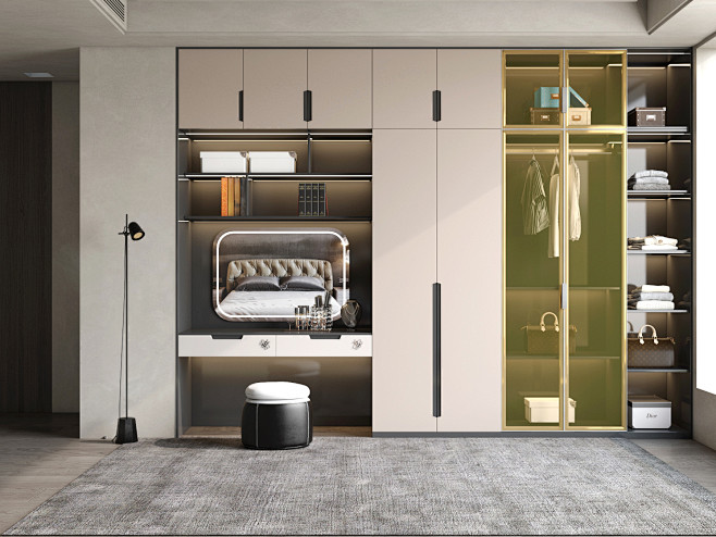 新提醒现代衣柜梳妆台组合室内设计拓者设计吧