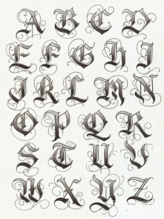 奇卡诺字体字母表图片