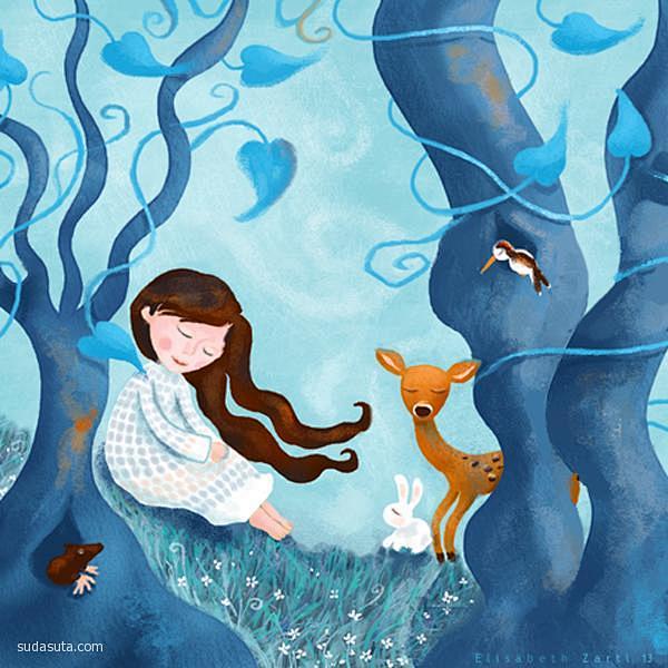 elisabethzartl儿童插画欣赏童话清新梦幻手绘儿童插画