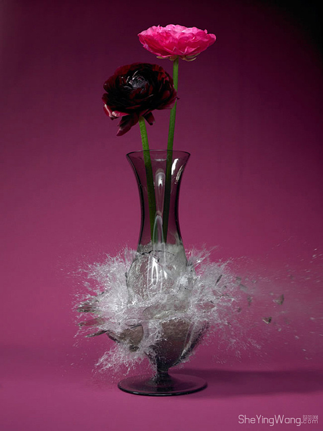30幅花瓶破碎的瞬间高速摄影