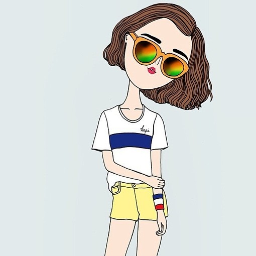 插画头像插画手绘kapi