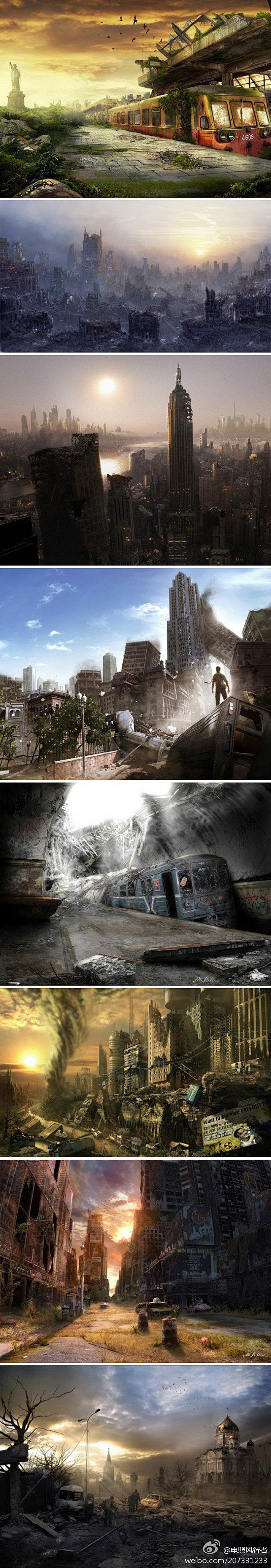 电照风行者世界末日后的大城市插画在此希望我们大家都去珍惜和爱护
