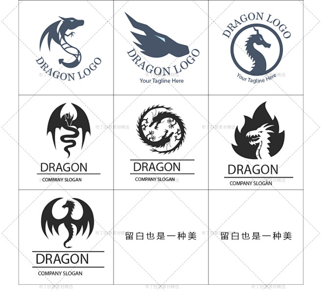 设计素材龙logo龙图腾战队队徽中国龙纹身字体设计矢量设计素材淘宝网