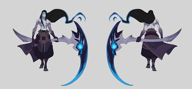 影流之镰凯隐蓝凯角色设定图美国洛杉矶拳头公司原画