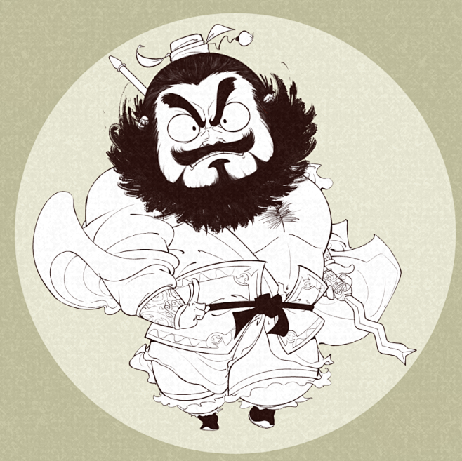 09:43:04张飞线稿武将阳光下的杀手该采集也在以下画板加载更多