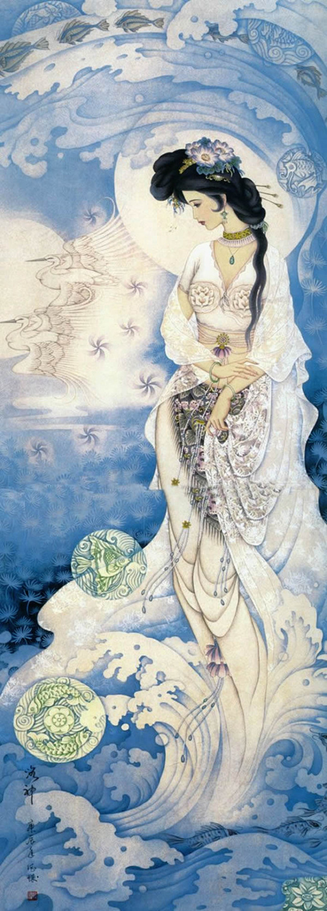 古风美人韩德珠工笔重彩