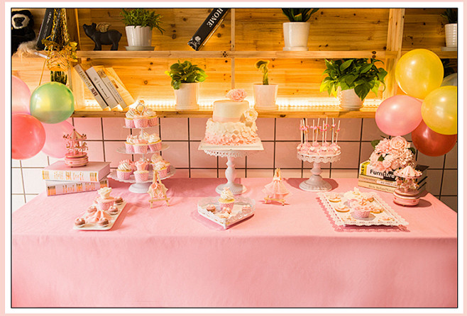 定制婚礼甜品台特惠宝宝生日宴蓝色系婚庆甜品桌甜点茶歇翻糖蛋糕淘宝