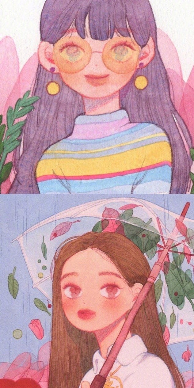 韩国插画师fommy笔下的美少女可甜可酷67676767