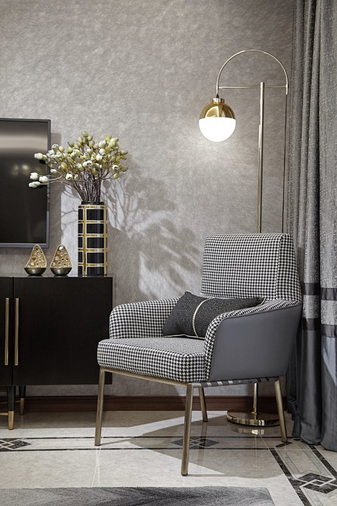 gnu金秋软装中山万科城轻轻奢华诗意安居建e室内设计网设计案例