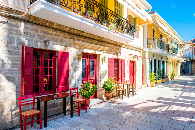 唯美室外街景建筑欧式大图全屏海报背景