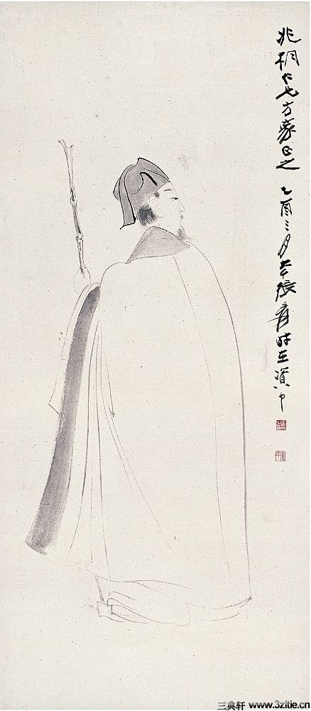 张大千人物画作精选集0025作品欣赏