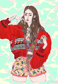 伊美英采集到手绘
