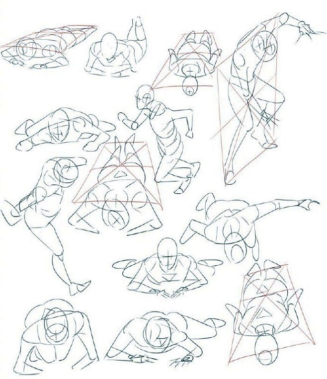 资源君新手学画人体动作画法来自sai资源库微博