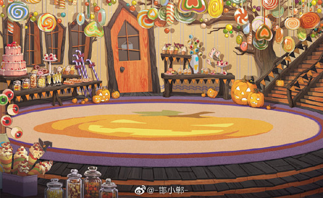 时空中的绘旅人# 万圣节活动糖果屋场景.