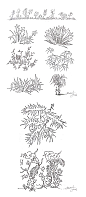 【一学就会，植物手绘速写20种技法】在最短的时间绘制出一个风景速写或景观设计图，20种植物的手绘速写技法能帮你在最快的时间内抓住灵感。全集 分享。#书画界#简单易行 #书画界弘扬中华民族传统文化#