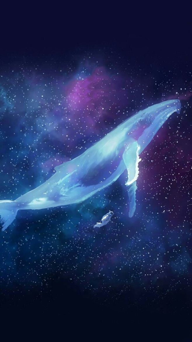 群星太空鲸鱼图片