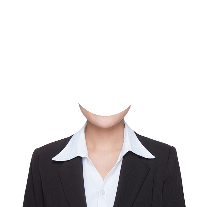 证件照素材五官眉毛素材五官素材8衣服女