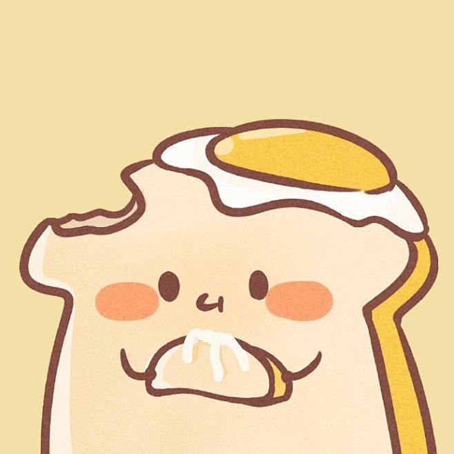 可爱吐司面包头像图片