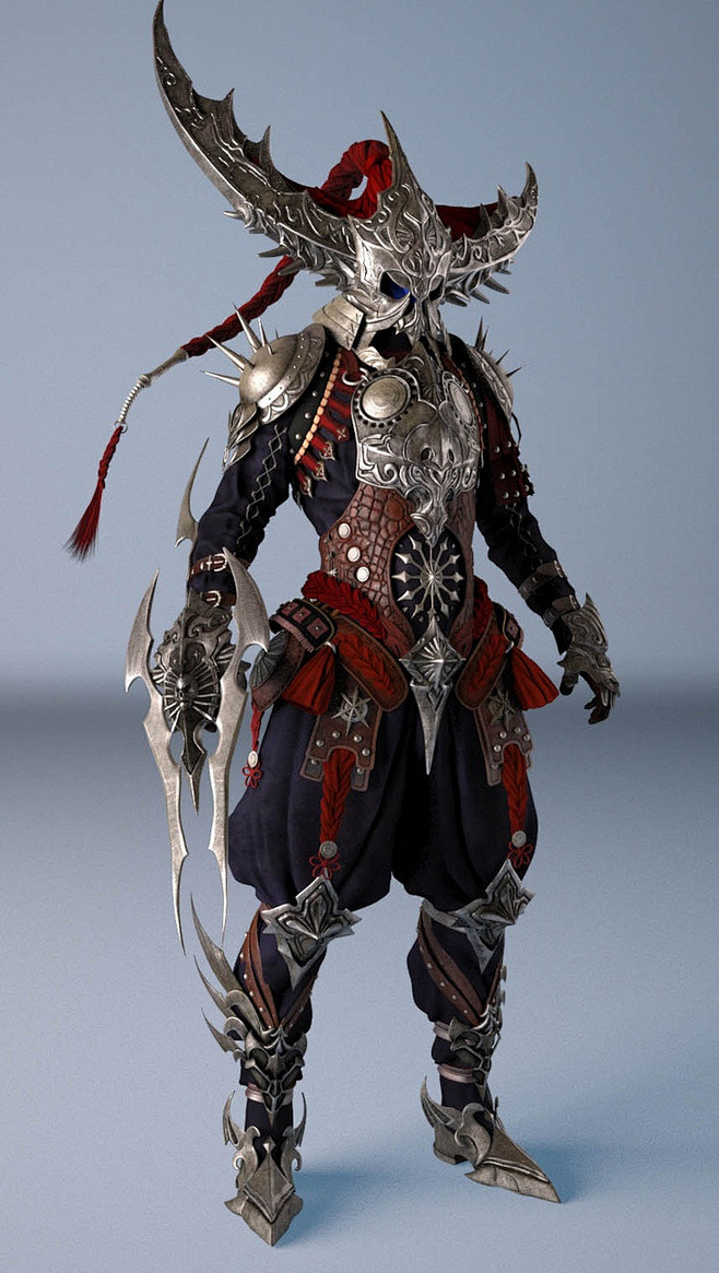 概念设计插画盔甲cg原画装备服装服饰