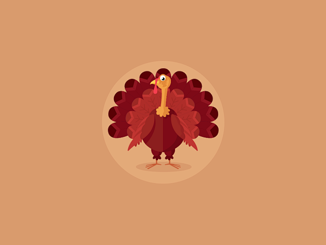 Turkey 火鸡 #图标# #UI# #扁平化# #色彩#