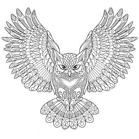 程式化的zentangle大雕