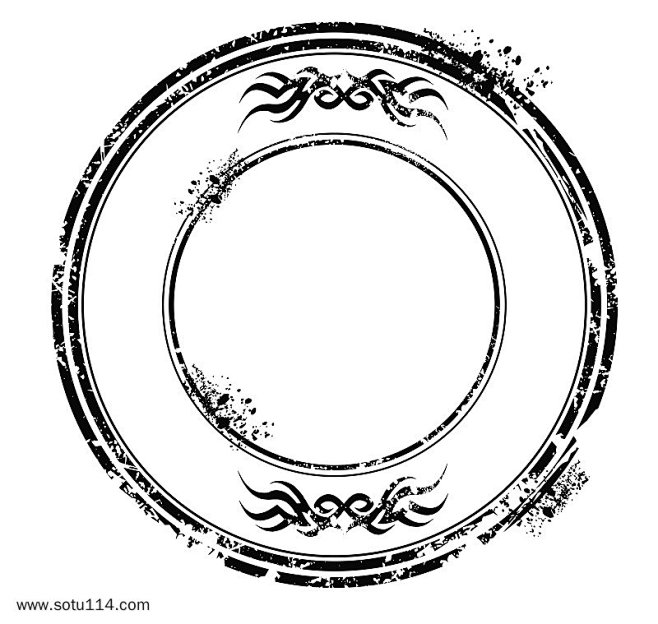 06-11 15:37:38花纹双圈空白复古印章边框花纹鲸鱼粥同采自sotu114