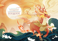 DT鱼鱼采集到国潮插画