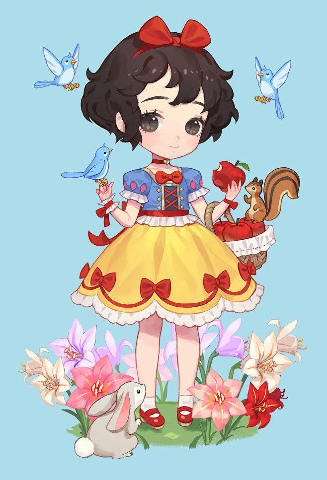 14:58:40日系二次元 白雪公主 三头身动漫-少女下下亩同采自photo