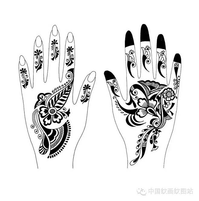 印度海纳图腾的花纹大全让你大开眼界在印度有一种非常流行的花纹叫做