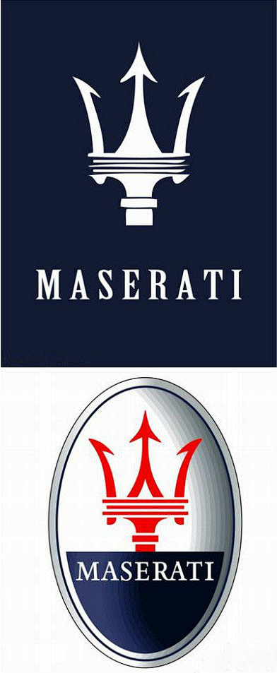 玛莎拉蒂车标历史车标是在一个椭圆中放置的三叉戟标志是其所在地