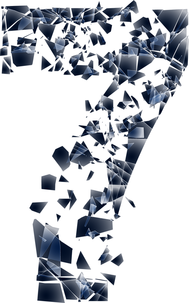 png藝術字創意玻璃破損破碎阿拉伯數字碎片數字7braclasstextmetameta