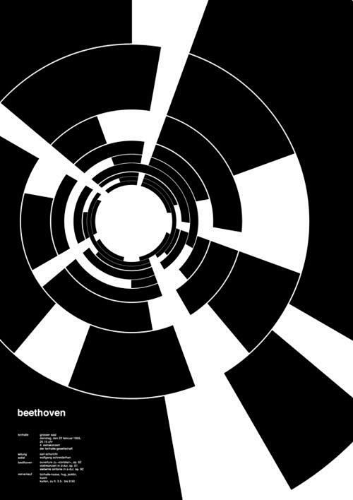 发射构成海报 同心式 离心式