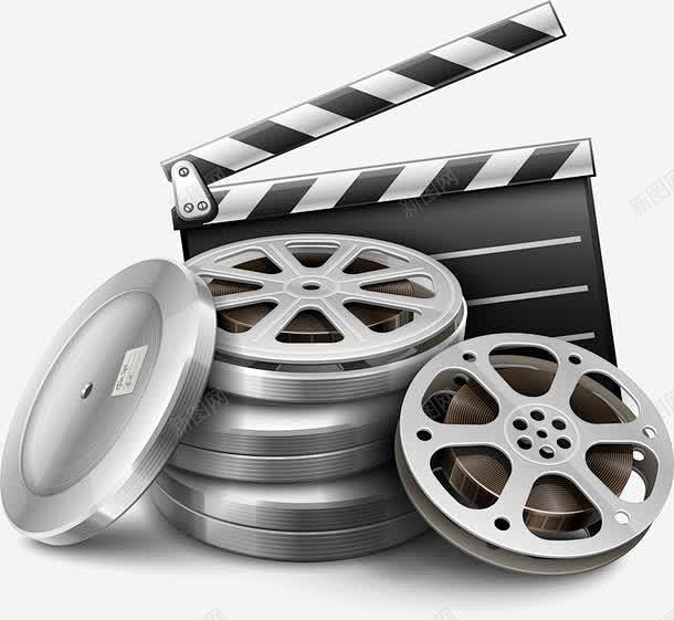 电影拍摄工具高清素材导演拍电影矢量素材胶卷胶片元素免抠png设计