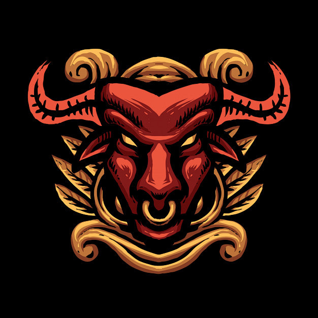 公牛头矢量图