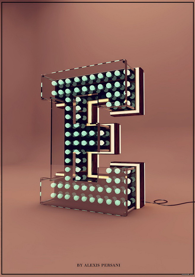 26个英文字母3d字体设计