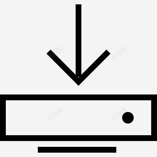 接口符號向下箭頭和硬盤圖標免費下載頁面網頁平面電商創意素材