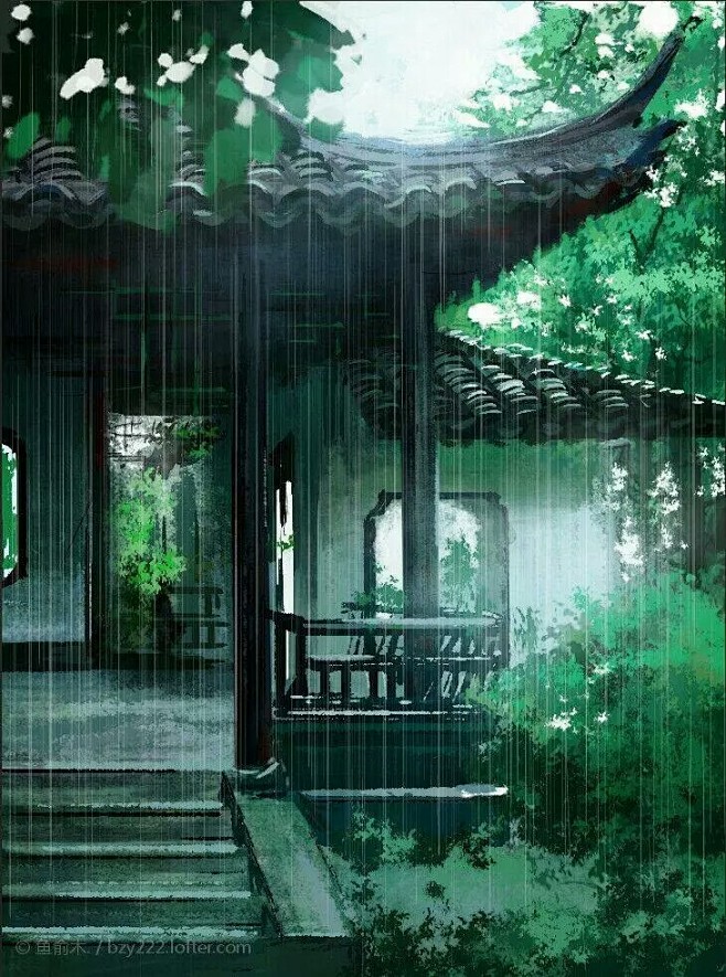 古风手绘图古风手绘风景图古风小说封面底图古风言情小说封面底图