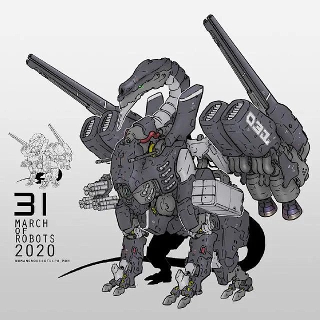 机械设计师dipomuh的机甲战龙概念设计