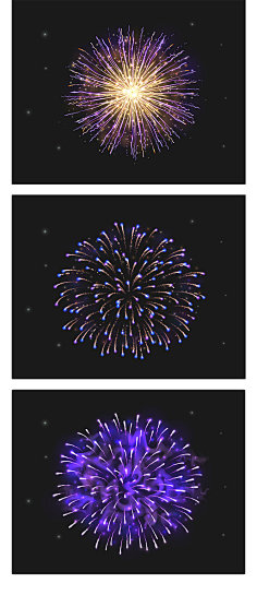 烟花，花火-花瓣网陪你做生活的设计师 夜空背景AI矢量素材-淘宝网