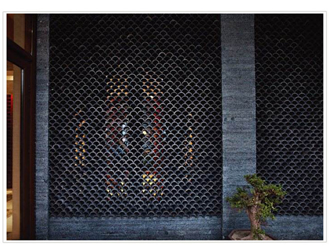 仿古瓦青瓦店面餐厅背景墙装饰隔断室内外围墙拼花瓦片小青瓦灰瓦淘宝