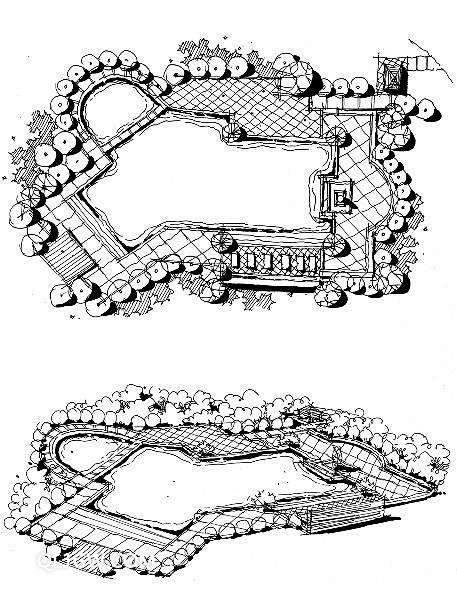 认真画完这108张草图手绘不求人景观设计作品秋凌景观网景观设计师