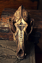 Sacred Seal -- impala spirit skull - alchemy art curio painted skull