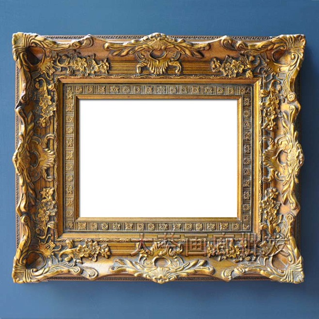 高档复古油画框外框装饰装裱画框古典欧式金色雕花实木油画框定制淘宝