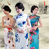 章丘流水浮萍采集到古装旗袍秀