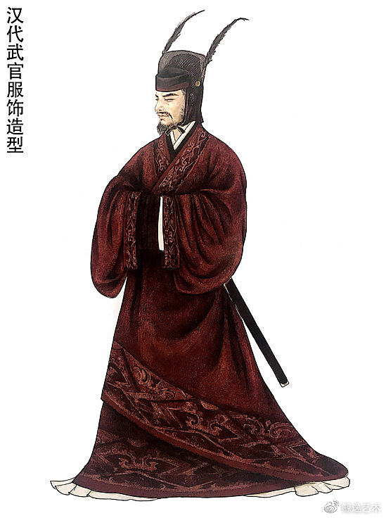 汉朝时期男子的服饰图图片