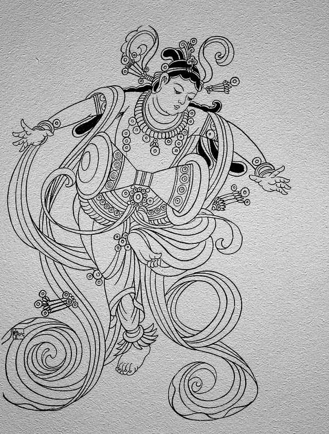 线描88幅飞仙图