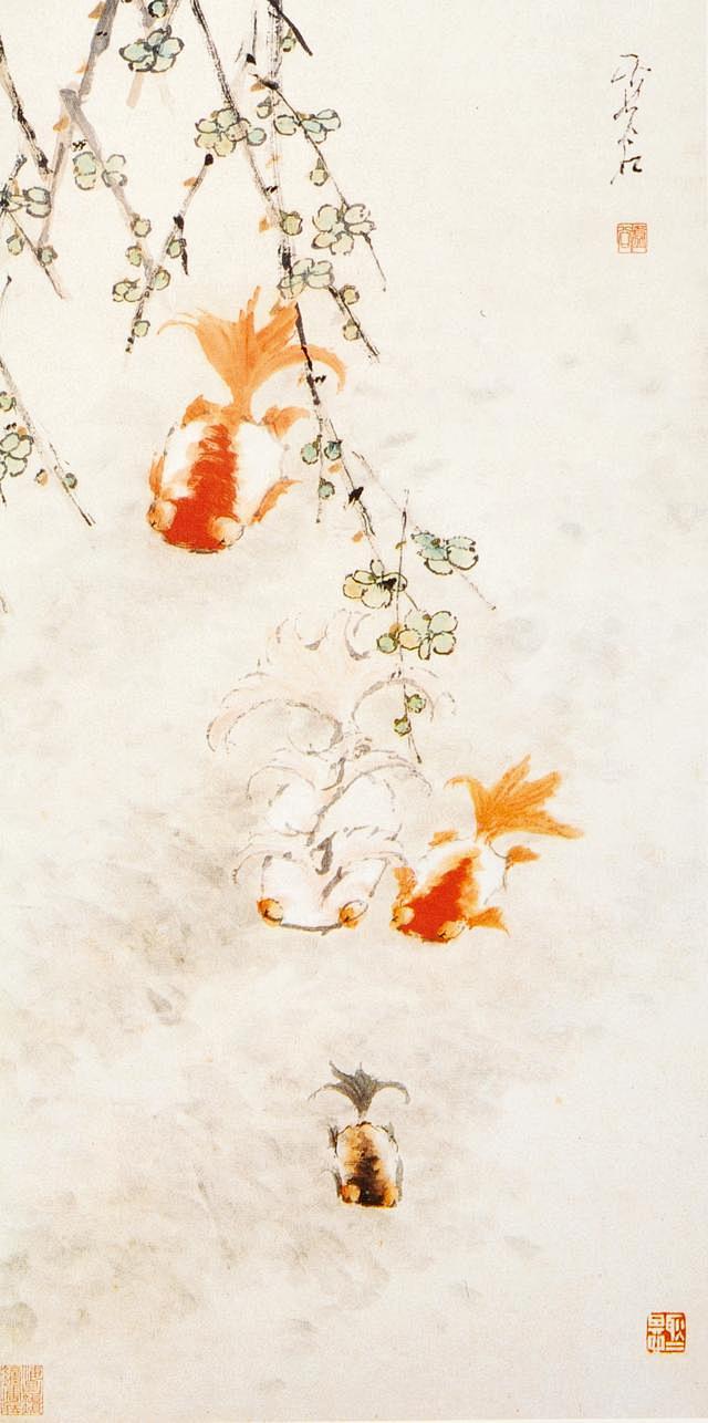 虚谷——《金鱼梅花》欣赏  |   br.