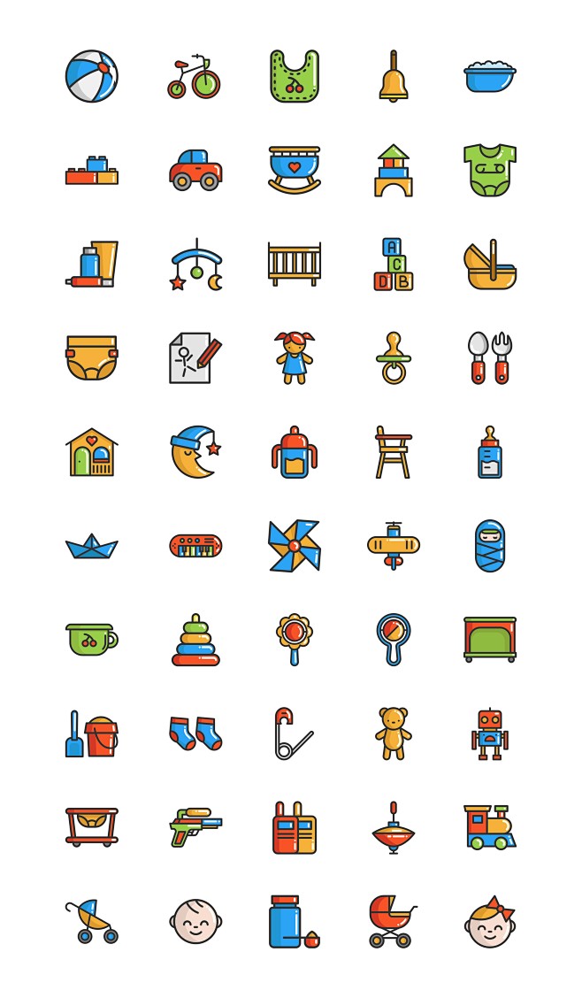 50枚儿童元素图标
