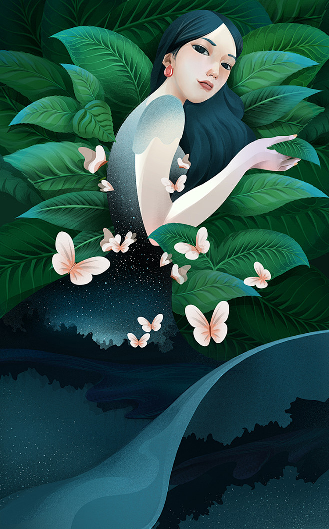 24节气之立夏百雀羚插画熊猫还是熊喵该采集也在以下画板加载更多