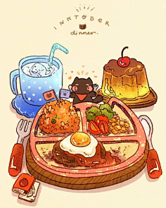 木木语ly采集到食物插画